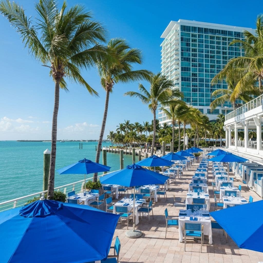 Waterfront event terrace at a Breakwater venue