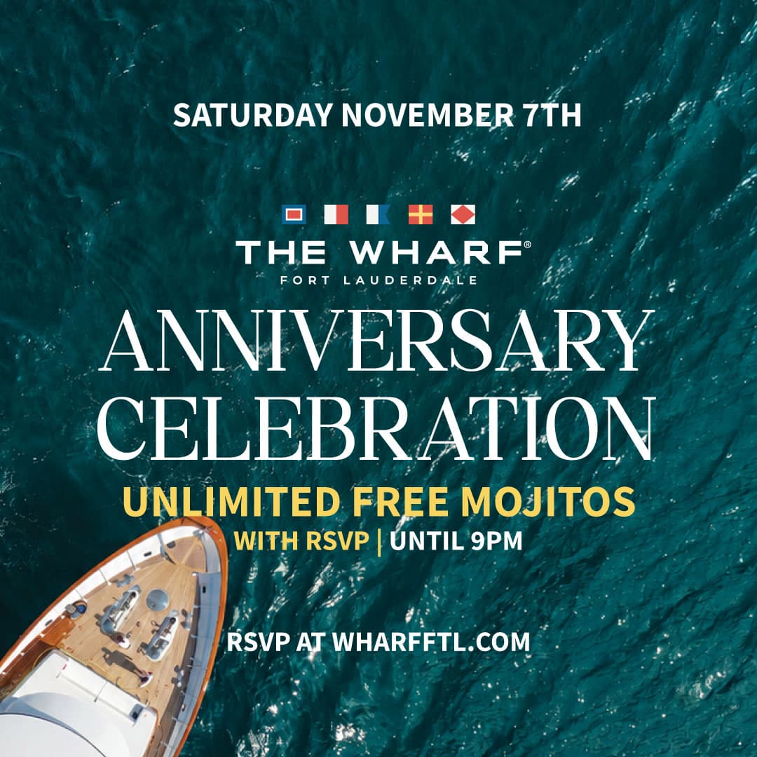 Wharf 7th Year Anniversary Saturday event flyer